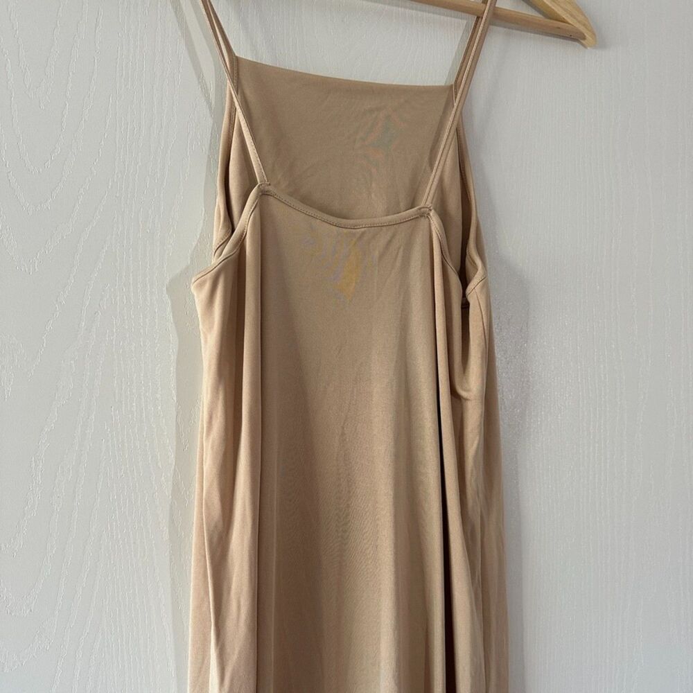 & Other Stories Square Neck Midi Slip‎ Dress Minimalistic Beige Size 0/XS NWT - Picture 5 of 7